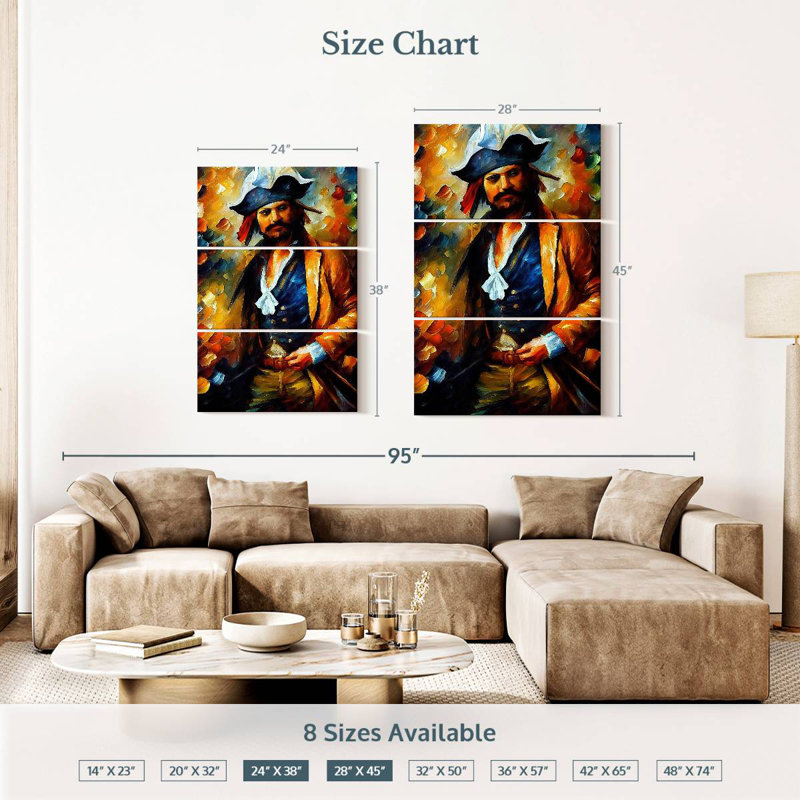 Ashelle The Pirate, 38" H x 24" W