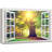 Window Scenery " Sunrays Shining Through Tree Crown "-98466579