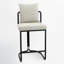 Tabouret de comptoir en chenille 26 po avec dossier et structure en métal, chaises de bar rembourrées modernes pour îlot de cuisine-2035288889-2035288886