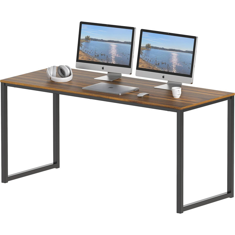 Bureau d'écriture Morrel, Noyer / noir, H 28 po x l 55 po x P 23,8 po