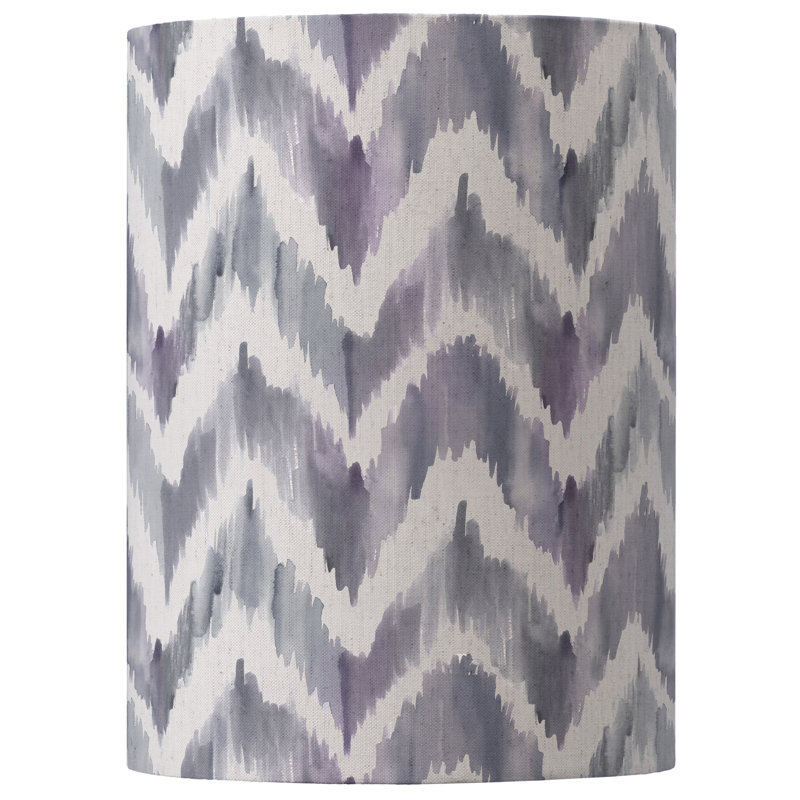 Cotton Round Lamp Shade, Purple, 35cm H x 25cm W x 25cm