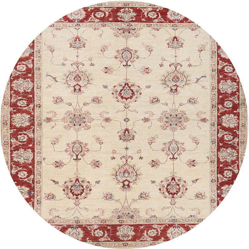 Catasha Oriental Indoor Rug, Round 8'