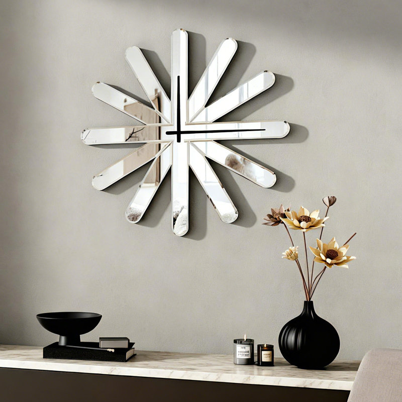 Jeni Mirrored Starburst Wall Clock