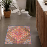 Kymiere Abstract Rust Area Rug