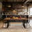 Farmhouse Dining Table with Trestle Base