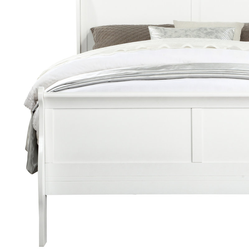 Lit simple classique blanc - Comprend un compartiment de rangement pratique et un cadre en bois massif de qualité supérieure