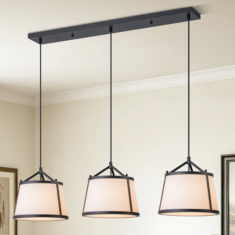 Luminaire suspendu 3 lumières, Matte Black