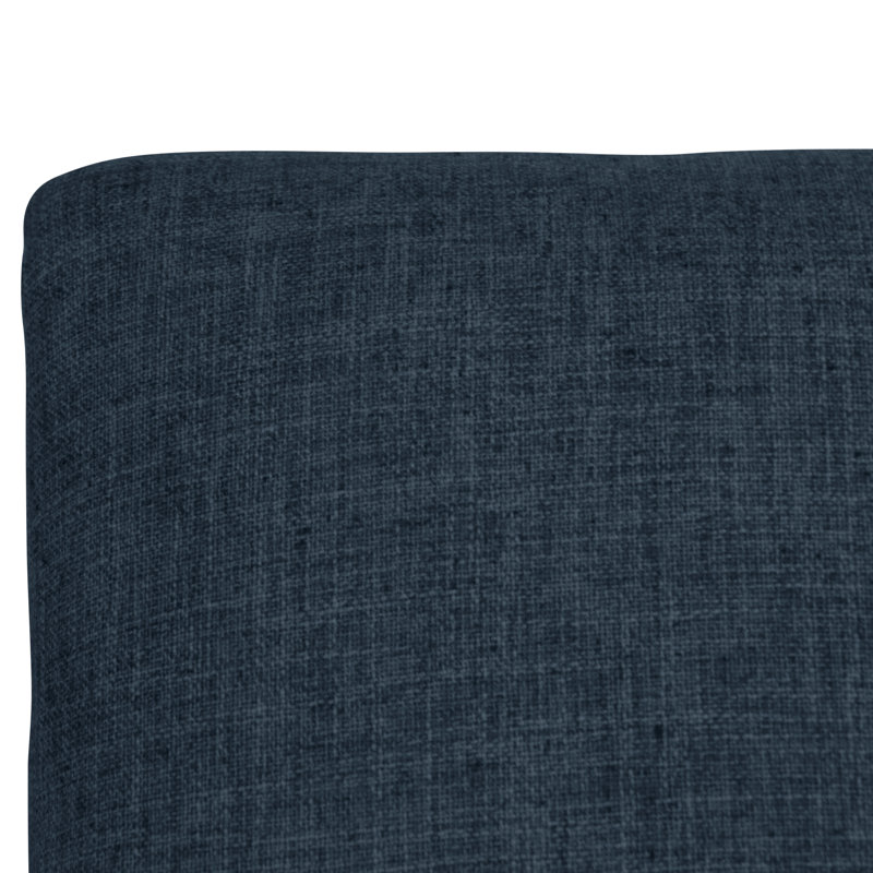 Chaise Aspasius, Lin texturé bleu marine Zuma, Jaune clair
