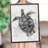 B&W Sea Turtle