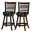Tabouret pivotant rembourré avec structure en bois massif Leakey-48312773-48312777