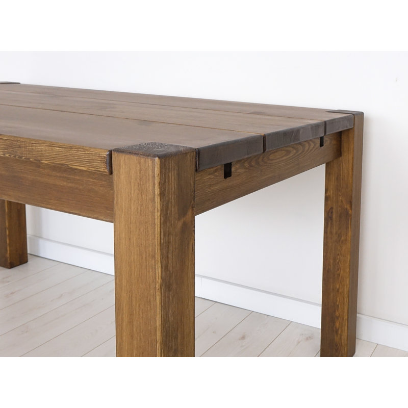Desmon Pine Solid Wood Dining Table, 140cm - 90cm W x 78cm D