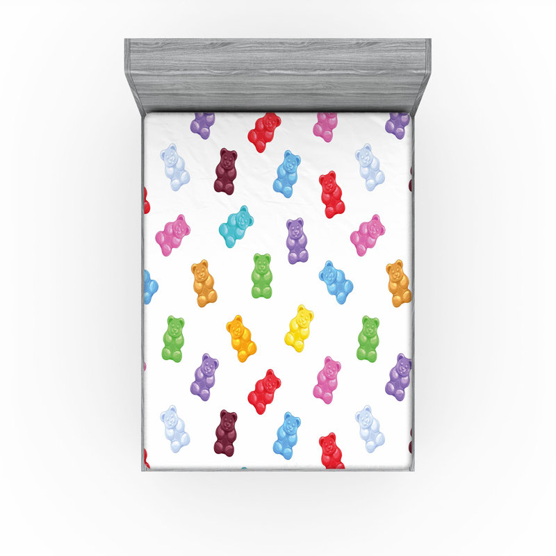 Multicolore Ambesonne, Drap-housse de taille double