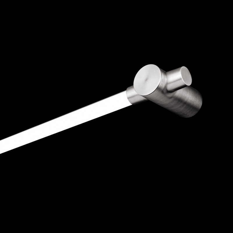 Brushed Nickel Dimmable LED Bath Bar with Frosted Acrylic Diffuser