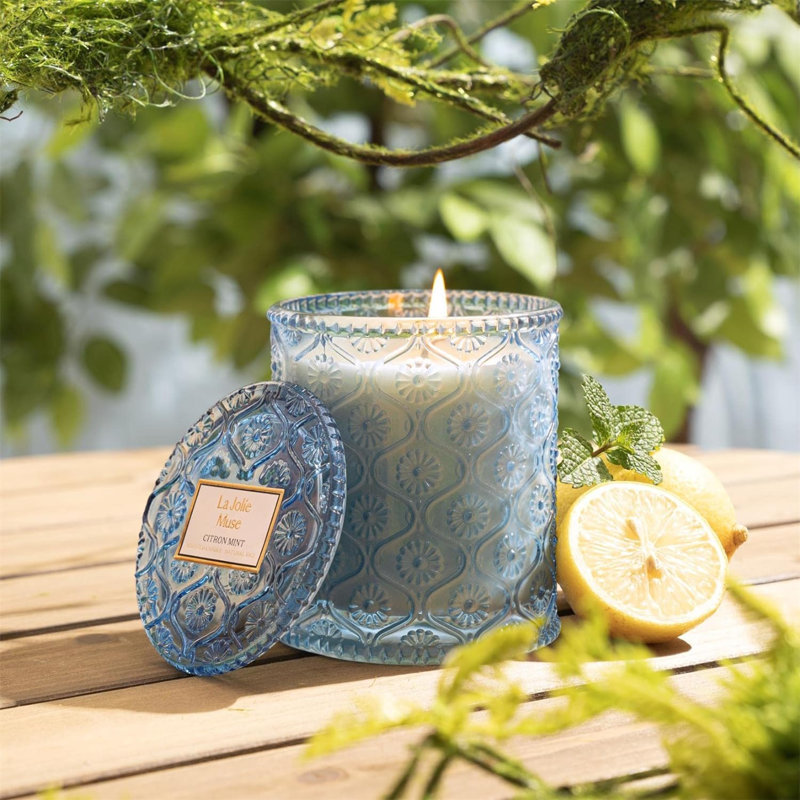 Citron Mint Scented Jar Candle