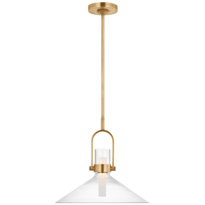 Larkin 2 - Light LED Pendant, Hand-Rubbed Antique Brass, 16.75" H x 18.5" W x 18.5" D