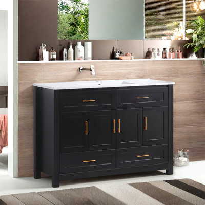 Meuble-lavabo 48 po avec lavabo en céramique