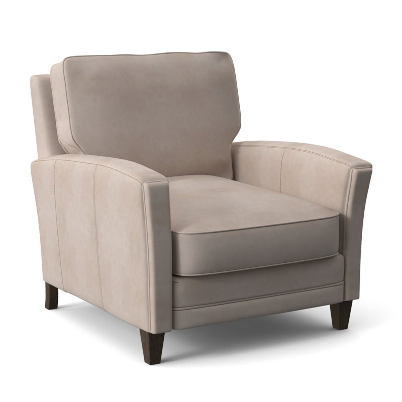 Fauteuil Zion de 93,98 cm de large, Pavé, Cuir véritable minéral Rio