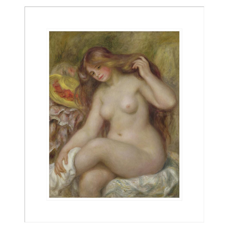 «Bather» par Pierre-Auguste Renoir, impression giclée sur cadre, H 21,12 po x l 17,75 po