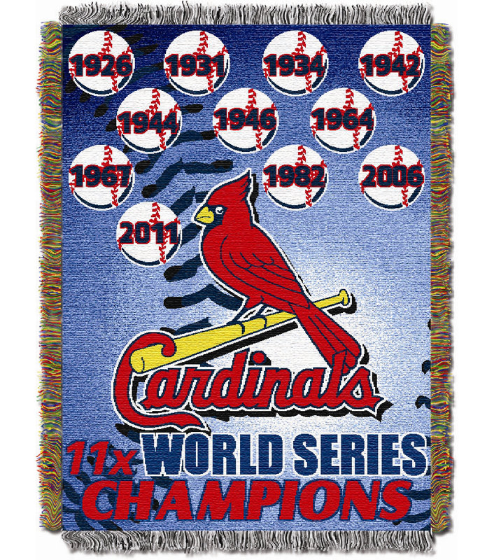 Hand Woven Throw Blanket, St. Louis Cardinals