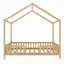 Lit de plancher en bois avec auvent en forme de maison-1839606712-1839606719