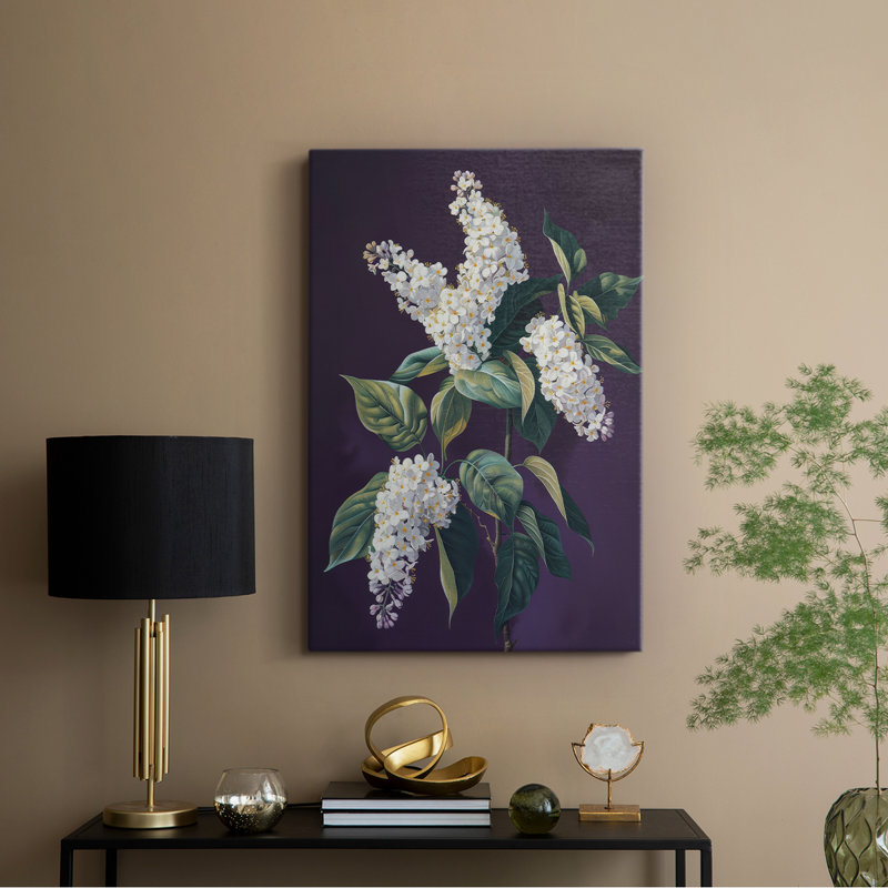 Série FLORAL CCXXXVI - Toile tendue avec châssis Premium - Prêt à être accroché, H 27 po x l 18 po