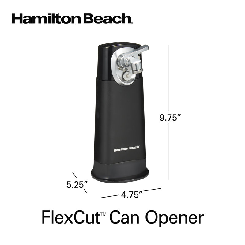 Ouvre-boîte Hamilton Beach® FlexCut sans fil et rechargeable noir