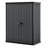 Keter Cortina Alto Veritcal Durable Resin Outdoor Storage Shed With Floor and Double Doors for Garden Patio Furniture and Tools, Graphite