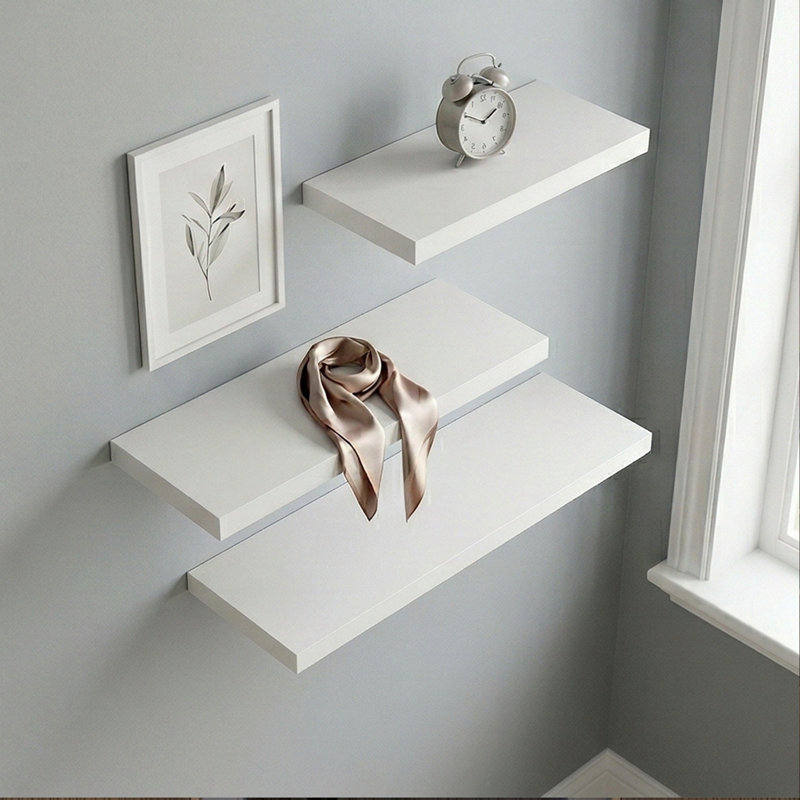 Zayne Floating Shelf (Set of 3), White