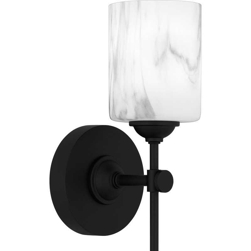 Wike 1-Light Matte Black Bath Light