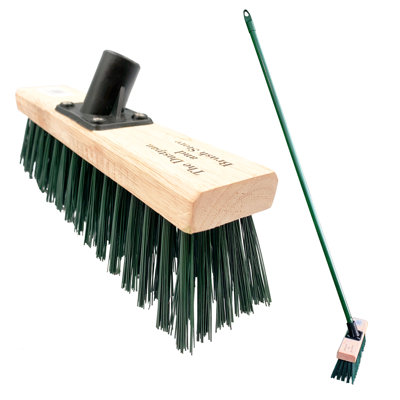 11.5 Inch Heavy Duty Outdoor Stiff PVC Broom with Metal Handle