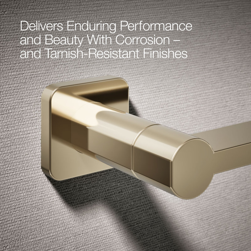 Parallel™ Pivoting Toilet Paper Holder, Wall-Mount Bathroom Toilet Paper Holder, Gold