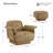 Modern Swivel Accent Chair with Ottoman-Genuine Leather-122566634