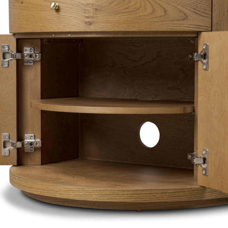 Ashton Nightstand-Natural Poplar Burl, Cream/Dusted Oak Thin
