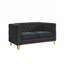 Canapé classique à 2 sections Chesterfield avec garniture cloutée et structure en bois massif durable, parfait pour tout décor-1165930035