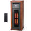 Chauffage électrique d'appoint en bois de 1500 W avec insert en quartz, télécommande, 3 niveaux de chauffage, thermostat et minuterie réglables, style rustique