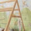 Lit simple simple avec lumière, lit surélevé avec clôture et toit pour enfants, naturel-645334535-651547745