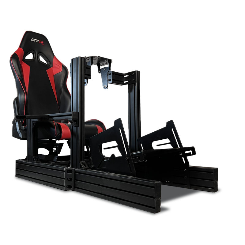 Fauteuil de jeu PC GTR Simulation, Noir / Rouge