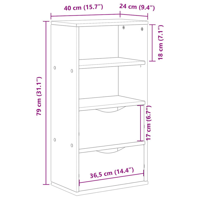 Syrenna Rectangle Accent Cabinet, White