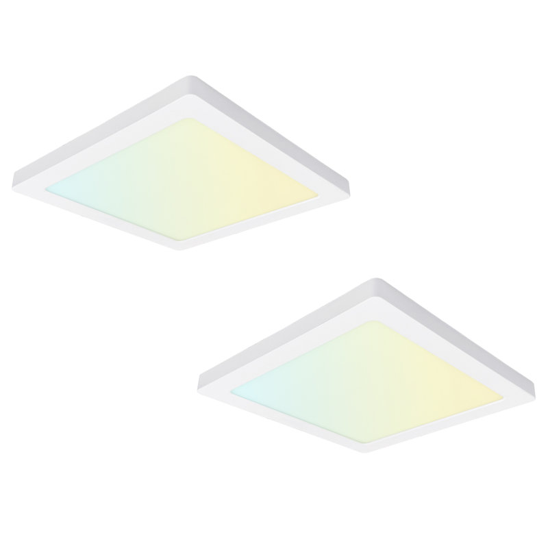 Plafonnier encastré à DEL en plastique Jovitta, H 0,6 po x l 8,4 po x P 8,4 po