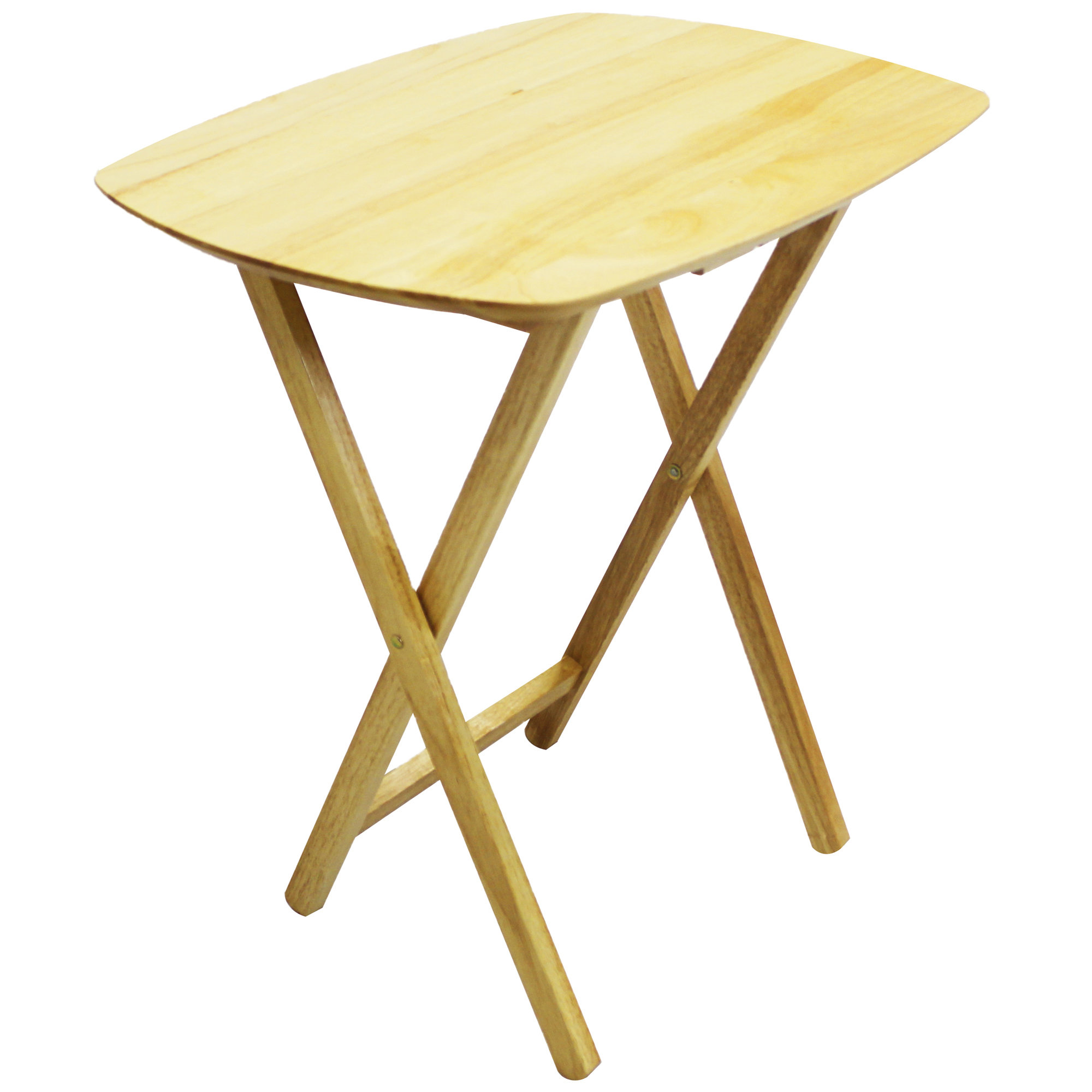 Symple Stuff Summerhill Oversized Solid Wood Folding TV Tray Table