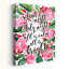 Silent Night Christmas Floral Contemporary Rose Flower Winter Wall Art Print 1 Piece Wrapped Canvas Wall Art-785329730