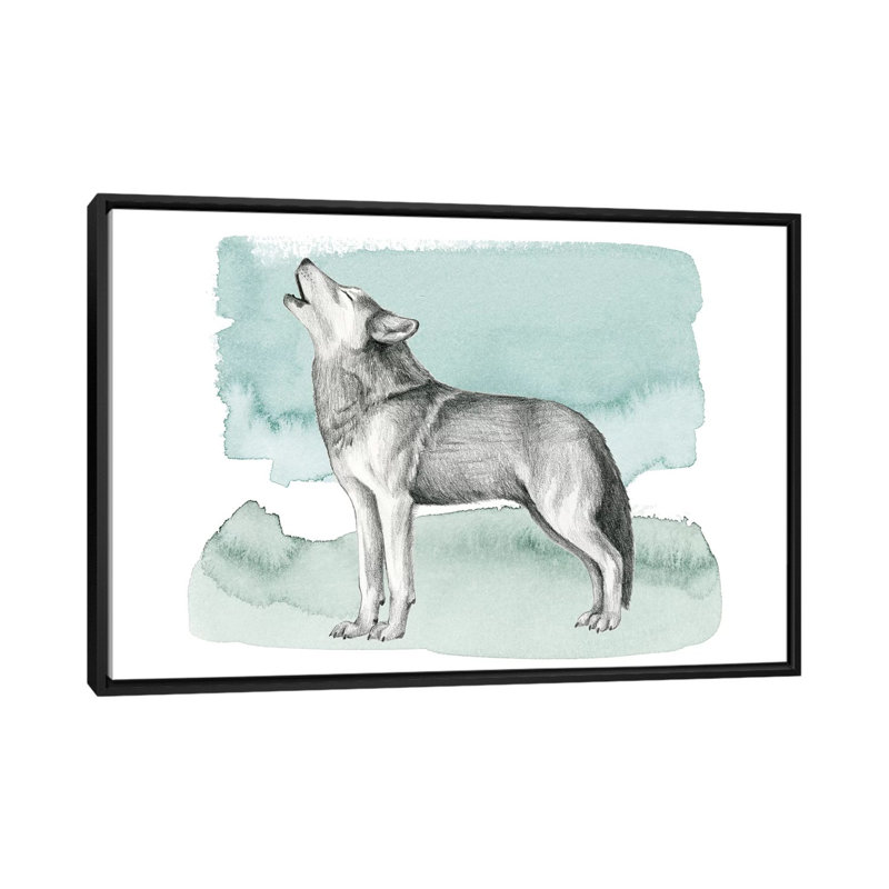 «Animale I», impression sur toile, H 18 po x l 26 po x P 1,5 po, Toile avec cadre noir, Pas de tapis