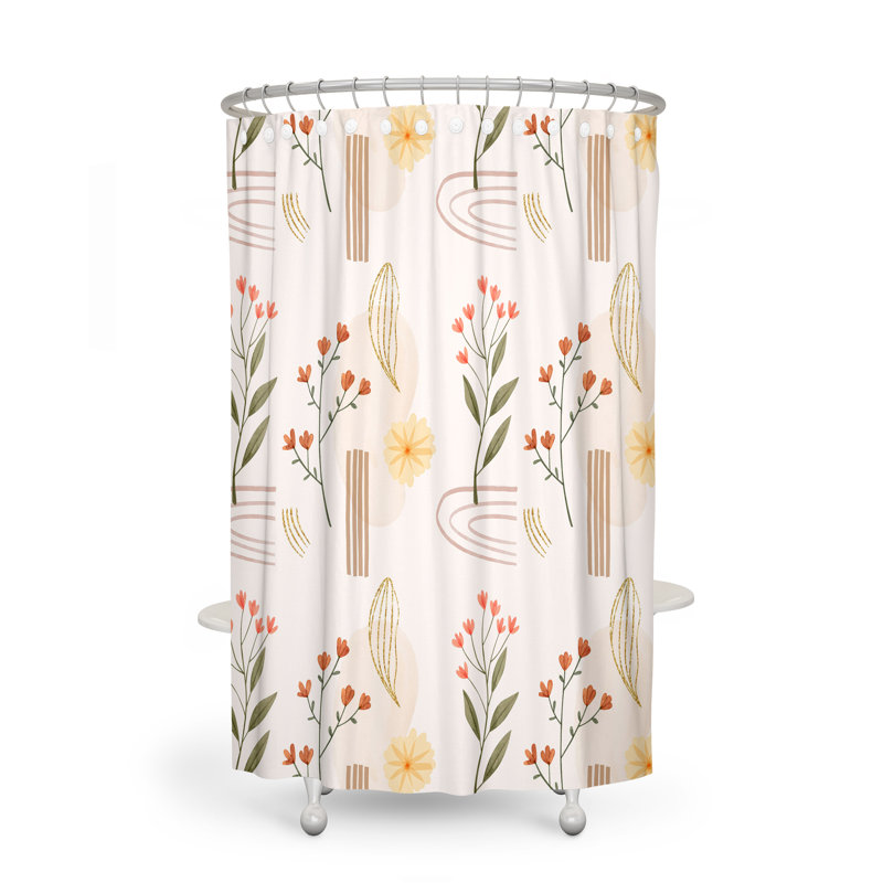 Floral Shower Curtain, 83" H x 70" W