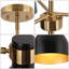 Lustre spoutnik moderne 6 lumières noir / blanc / laiton Mantasha-1195072808