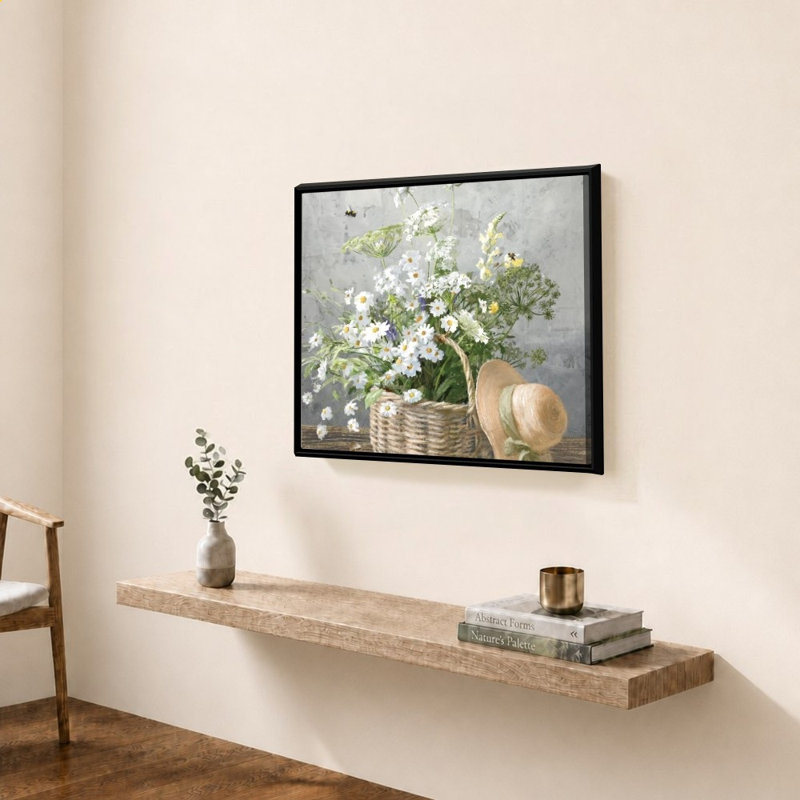 «Cottage Gardening III» par Danhui Nai - impression sur toile, 34" H x 44" W, Noir