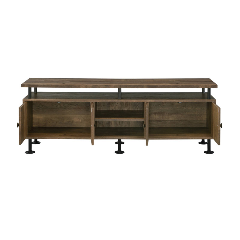 Meuble télé 2 tablettes Rustic Oak