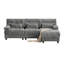 Canapé 93 po 3 + 1 places avec repose-pieds - dossier réglable à 4 positions, 350 lb / siège, tissu chenille doux, 3 coussins décoratifs, assemblage facile-167225603