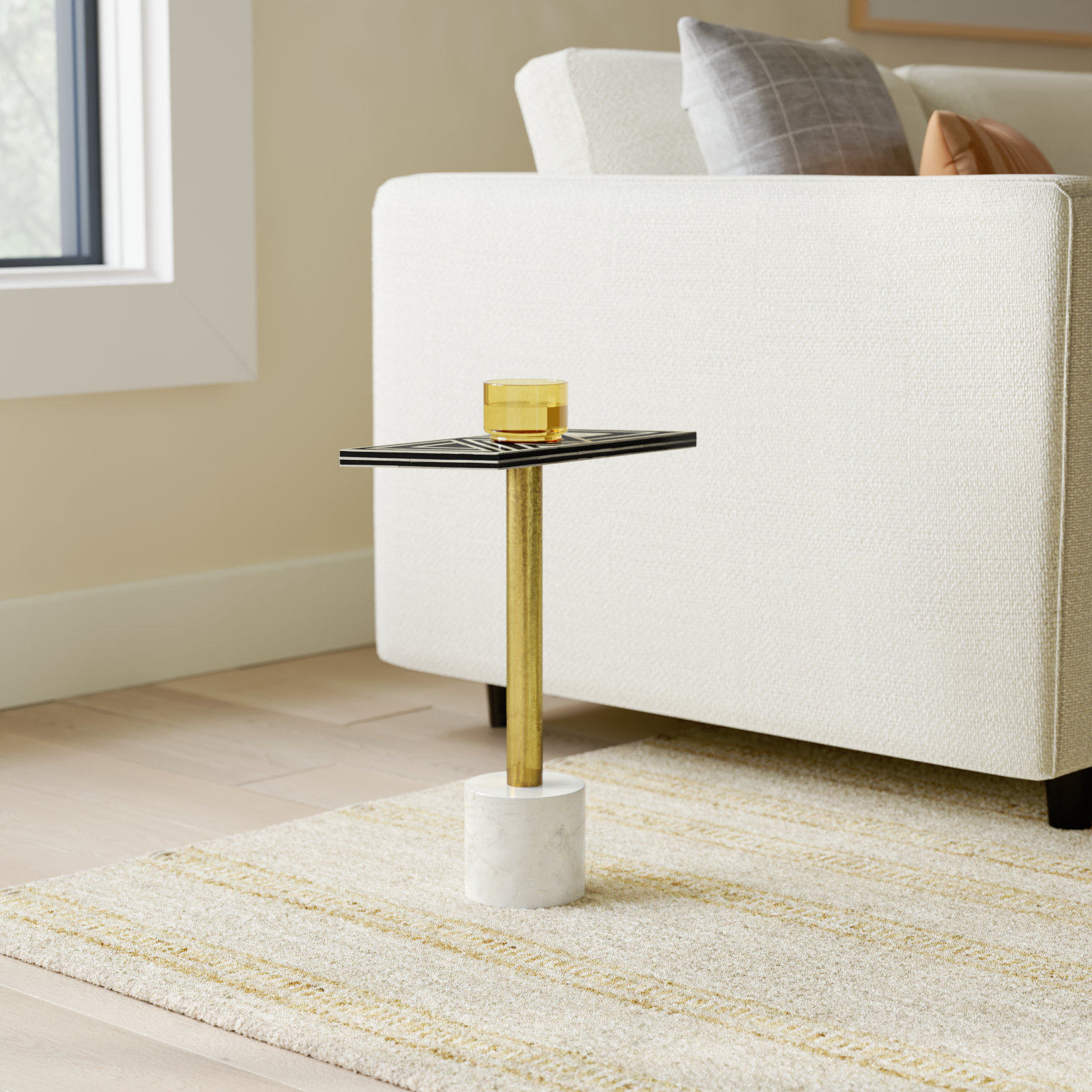 Gillian 15" Bone Inlay End Table