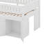 Full Size Loft Bed With Storage Cabinet And Chalkboard Panel-120473627