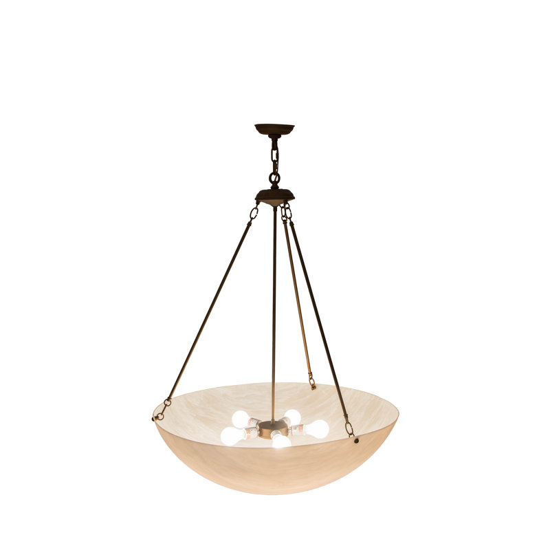 Rio 5 - Light Unique/Statement Pendant, Autumn Leaf, Black Faille